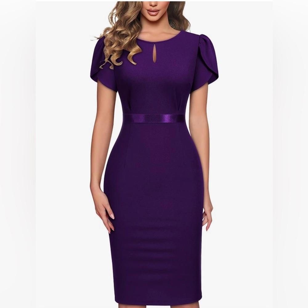 AISIZE purple dress